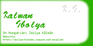 kalman ibolya business card
